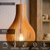 Lucide BODO - Suspension - Ø 38 cm - 1xE27 - Bois clair