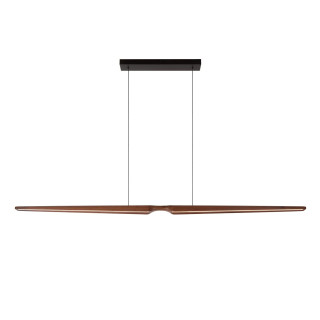 Lucide HALMSTAD - Suspension - LED Dim. - CCT - 1x28W 2200K/4000K - Aspect bois - Vibes