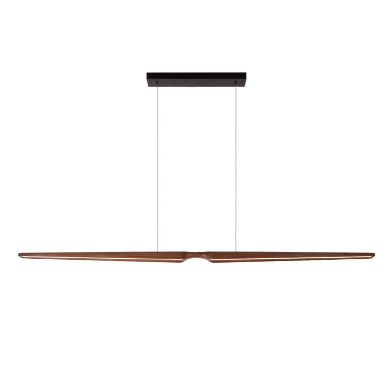 Lucide HALMSTAD - Suspension - LED Dim. - CCT - 1x28W 2200K/4000K - Aspect bois - Vibes