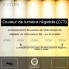Lucide HALMSTAD - Suspension - LED Dim. - CCT - 1x28W 2200K/4000K - Aspect bois - Vibes