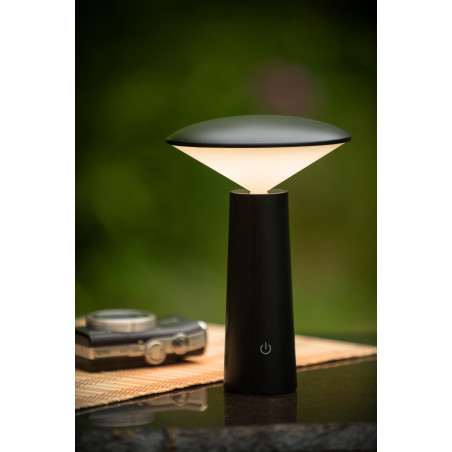 Lucide JIVE - Lampe de table Rechargeable Intérieur/Extérieur - Batterie/Piles - Ø 13,7 cm - LED Dim. - CCT - 1x3W 2800K/6500K
