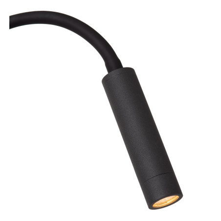 Lucide ALEC - Spot mural / Applique mural - LED 3 StepDim - G9 - 1x3W 2700K - Des anneaux interchangeables inclus - Noir