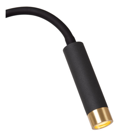 Lucide ALEC - Spot mural / Applique mural - LED 3 StepDim - G9 - 1x3W 2700K - Des anneaux interchangeables inclus - Noir