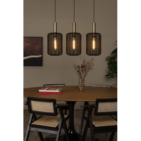 Lucide CORINA - Suspension - 3xE27 - Noir