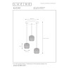 Lucide ALICENT - Suspension - Ø 35 cm - 3xE27 - Or Mat / Laiton