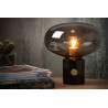 Lucide CHARLIZE - Lampe de table - Ø 23 cm - 1xE27 - Noir