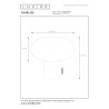 Lucide CHARLIZE - Lampe de table - Ø 23 cm - 1xE27 - Noir