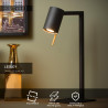 Lucide LESLEY - Lampe de bureau - 1xGU10 (MR16) - Noir