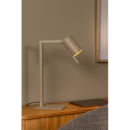 Lucide LESLEY - Lampe de bureau - 1xGU10 (MR16) - Taupe