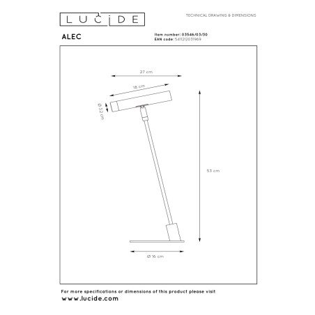 Lucide ALEC - Lampe de bureau - LED 3 StepDim - G9 - 1x3W 2700K - Des anneaux interchangeables inclus - Noir