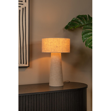 Lucide LEEROY - Lampe de table - Ø 30 cm - 1xE27 - Taupe