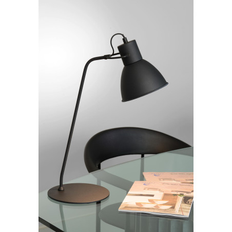 Lucide SHADI - Lampe de bureau - Ø 20 cm - 1xE14 - Noir
