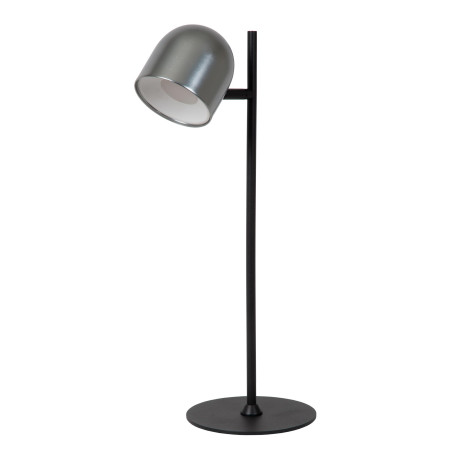 Lucide SKANSKA RECH - Lampe de bureau Rechargeable Intérieur/Extérieur - - L 21 x P 16 x H 46 cm - Fer gris / Noir