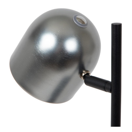 Lucide SKANSKA RECH - Lampe de bureau Rechargeable Intérieur/Extérieur - - L 21 x P 16 x H 46 cm - Fer gris / Noir