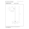 Lucide SKANSKA RECH - Lampe de bureau Rechargeable Intérieur/Extérieur - - L 21 x P 16 x H 46 cm - Fer gris / Noir