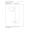 Lucide SKANSKA RECH - Lampe de bureau Rechargeable Intérieur/Extérieur - - L 21 x P 16 x H 46 cm - Café / Noir