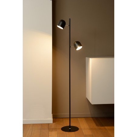 Lucide SKANSKA - Lampadaire - LED 3 StepDim - 2x5W 3000K - Noir