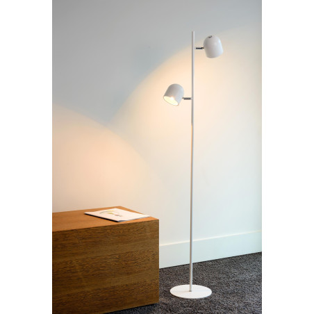 Lucide SKANSKA - Lampadaire - LED 3 StepDim - 2x5W 3000K - Blanc