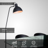 Lucide SHADI - Lampadaire / lampe de lecture - 1xE27 - Noir
