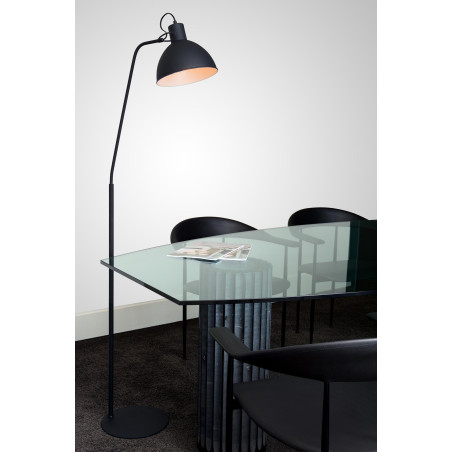 Lucide SHADI - Lampadaire / lampe de lecture - 1xE27 - Noir