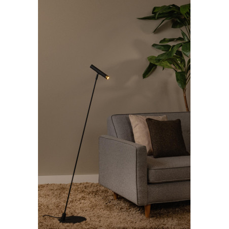 Lucide ALEC - Lampadaire - LED 3 StepDim - G9 - 1x3W 2700K - Des anneaux interchangeables inclus - Noir