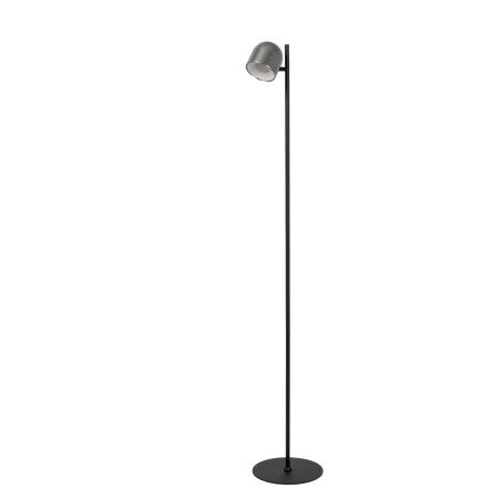 Lucide SKANSKA RECH - Lampadaire Rechargeable Intérieur/Extérieur - Batterie/Piles - Ø 23 cm - LED - H 137 cm - Fer gris / Noir