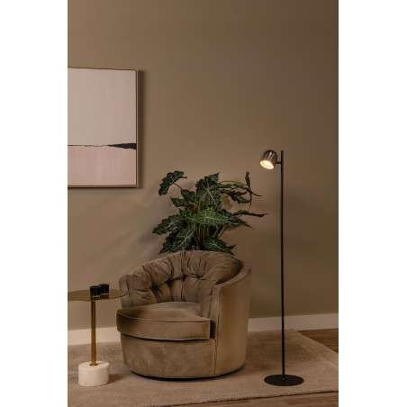Lucide SKANSKA RECH - Lampadaire Rechargeable Intérieur/Extérieur - Batterie/Piles - Ø 23 cm - LED - H 137 cm - Fer gris / Noir