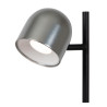 Lucide SKANSKA RECH - Lampadaire Rechargeable Intérieur/Extérieur - Batterie/Piles - Ø 23 cm - LED - H 137 cm - Fer gris / Noir