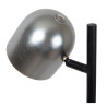 Lucide SKANSKA RECH - Lampadaire Rechargeable Intérieur/Extérieur - Batterie/Piles - Ø 23 cm - LED - H 137 cm - Fer gris / Noir