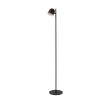 Lucide SKANSKA RECH - Lampadaire Rechargeable Intérieur/Extérieur - Batterie/Piles - Ø 23 cm - LED - H 137 cm - Café / Noir