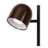 Lucide SKANSKA RECH - Lampadaire Rechargeable Intérieur/Extérieur - Batterie/Piles - Ø 23 cm - LED - H 137 cm - Café / Noir