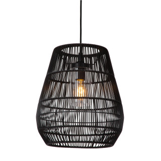 Lucide NERIDA - Suspension Intérieur/Extérieur - Ø 35 cm - 1xE27 - IP44 - Convient aux mezzanines et plafonds hauts - Noir