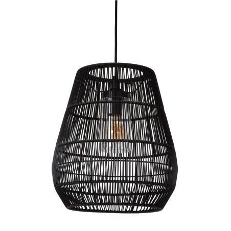 Lucide NERIDA - Suspension Intérieur/Extérieur - Ø 35 cm - 1xE27 - IP44 - Convient aux mezzanines et plafonds hauts - Noir