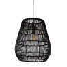 Lucide NERIDA - Suspension Intérieur/Extérieur - Ø 35 cm - 1xE27 - IP44 - Convient aux mezzanines et plafonds hauts - Noir