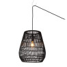 Lucide NERIDA - Suspension Intérieur/Extérieur - Ø 35 cm - 1xE27 - IP44 - Convient aux mezzanines et plafonds hauts - Noir
