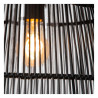 Lucide NERIDA - Suspension Intérieur/Extérieur - Ø 35 cm - 1xE27 - IP44 - Convient aux mezzanines et plafonds hauts - Noir