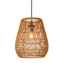 Lucide NERIDA - Suspension Intérieur/Extérieur - Ø 35 cm - 1xE27 - IP44 - Convient aux mezzanines et plafonds hauts - Naturel
