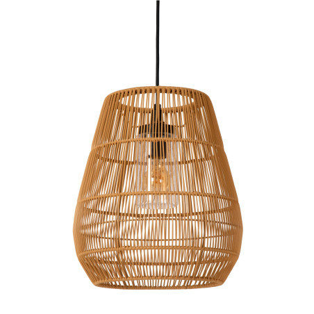 Lucide NERIDA - Suspension Intérieur/Extérieur - Ø 35 cm - 1xE27 - IP44 - Convient aux mezzanines et plafonds hauts - Naturel
