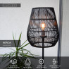 Lucide NERIDA - Lampadaire Intérieur/Extérieur - Ø 35 cm - 1xE27 - IP44 - Noir