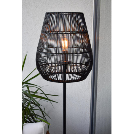 Lucide NERIDA - Lampadaire Intérieur/Extérieur - Ø 35 cm - 1xE27 - IP44 - Noir