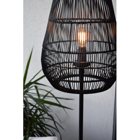 Lucide NERIDA - Lampadaire Intérieur/Extérieur - Ø 35 cm - 1xE27 - IP44 - Noir