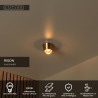 Lucide RIGON - Plafonnier - Ø 9 cm - LED - 1x7W 3000K - Or Mat / Laiton