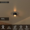 Lucide RIGON - Plafonnier - Ø 9 cm - LED - 1x6W 3000K - Noir