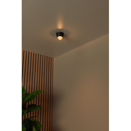 Lucide RIGON - Plafonnier - Ø 9 cm - LED - 1x6W 3000K - Noir