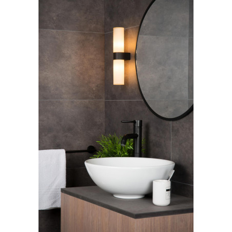 Lucide JESSE - Applique murale Salle de bains - 2xG9 - IP44 - Noir