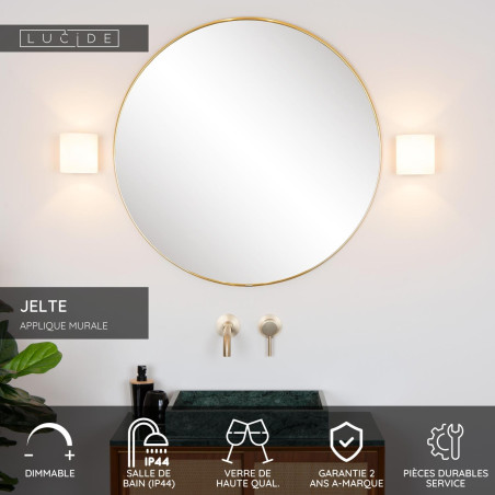 Lucide JELTE - Applique murale Salle de bains - 1xG9 - IP44 - Noir