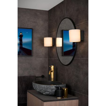 Lucide JELTE - Applique murale Salle de bains - 1xG9 - IP44 - Noir