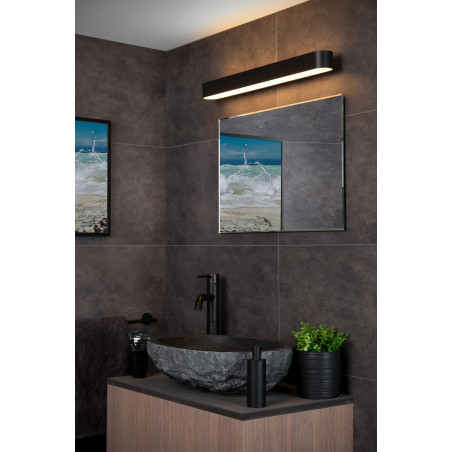 Lucide MADELON - Applique murale Salle de bains - LED - 1x9W 2700K - IP44 - Noir