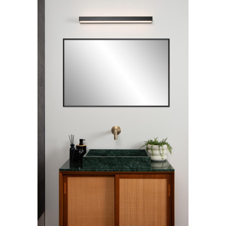Lucide ALEXA - Applique murale Salle de bains - LED - 1x8W 2700K - IP44 - Noir