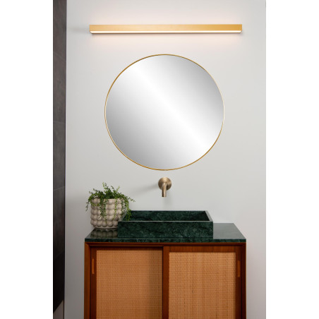 Lucide ALEXA - Applique murale Salle de bains - LED - 1x13W 2700K - IP44 - Or Mat / Laiton